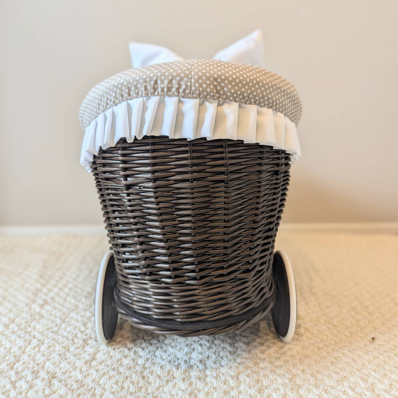 木製ドールバギー｜Chloe ブラック×ダークブラウン